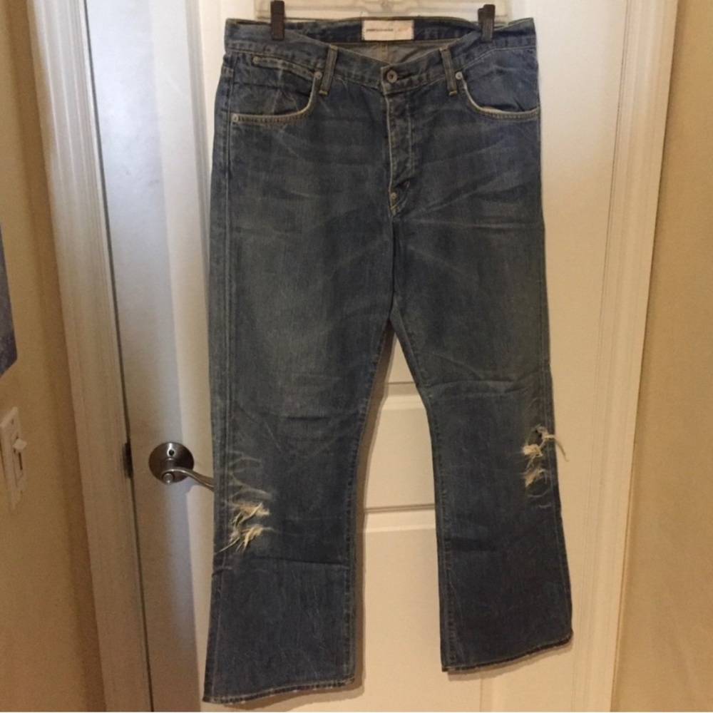 Mens Distresses Paper Denim & Cloth Jeans waist 34